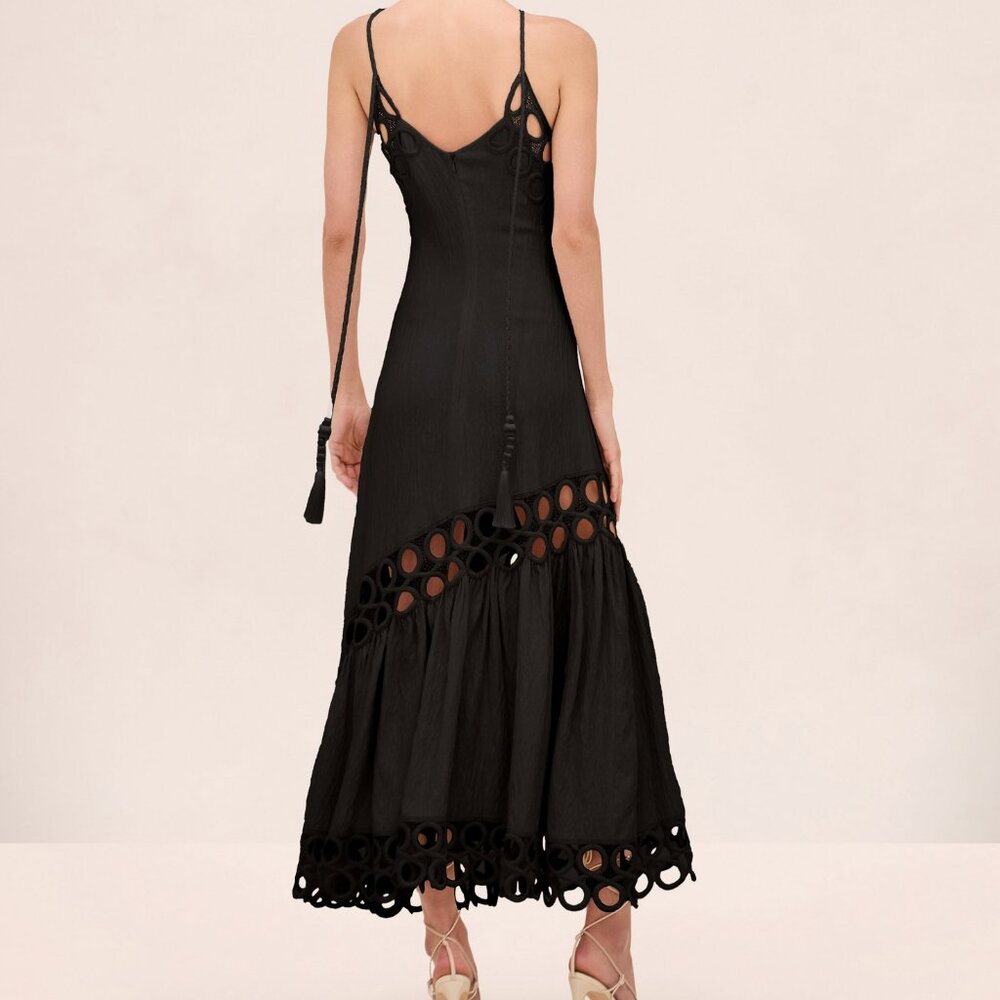 BEST Alexis Chelsea Maxi Dress Gown - Black Noir Party Vacation Cocktail - Picture 4 of 12